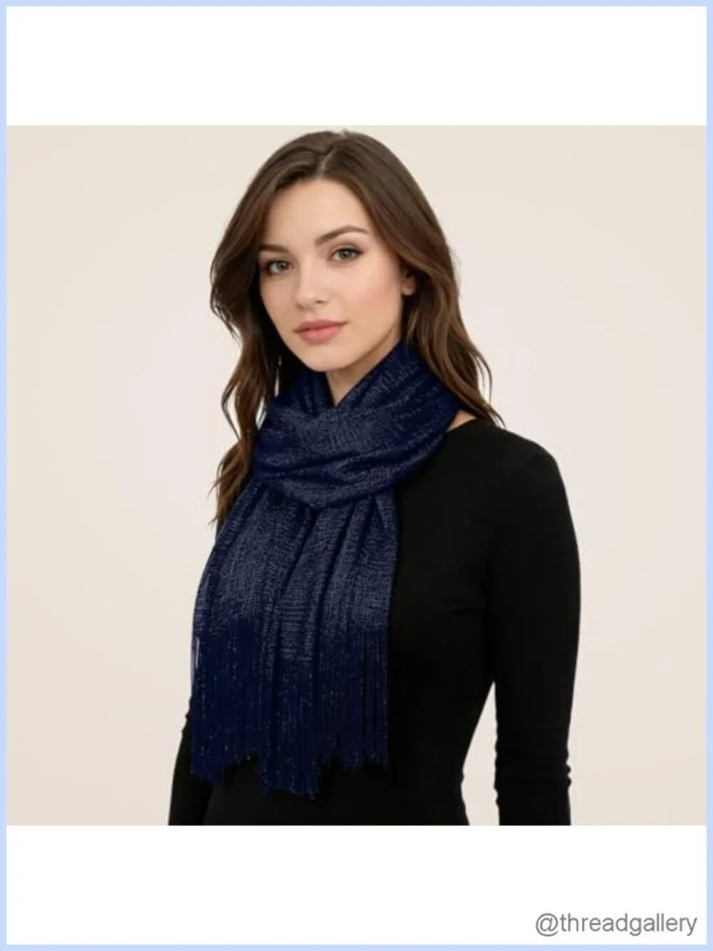 Sequin Scarf Sparkly Shawl Wrap Fashion Scarf Tassel Fringe Evening